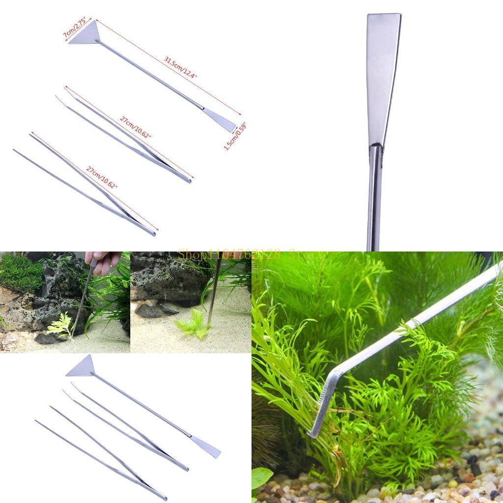 Planted Aquarium Starter Kit - 3팩 수족관 족집게 주걱 도구 스테인레스