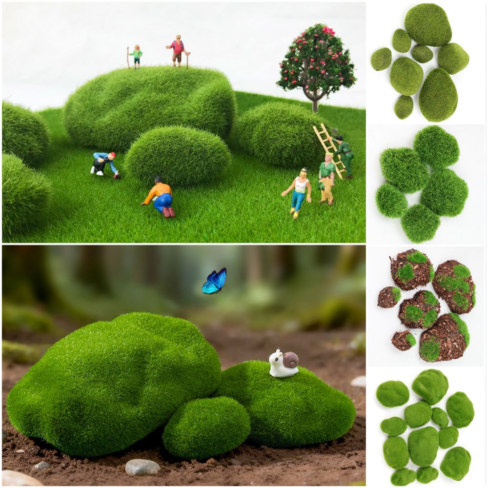 2/4/6/10PCS 녹색 인공 이끼 돌 마이크로 풍경 - Planted Aquarium With Rocks 리뷰 및 가격