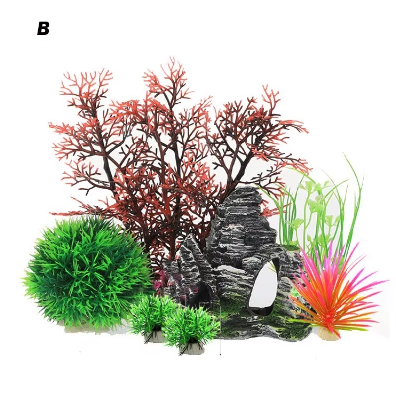 10개입 인기 신상품 플라스틱 시뮬레이션 수족관 장식  - Planted Aquarium With Rocks 리뷰 및 가격