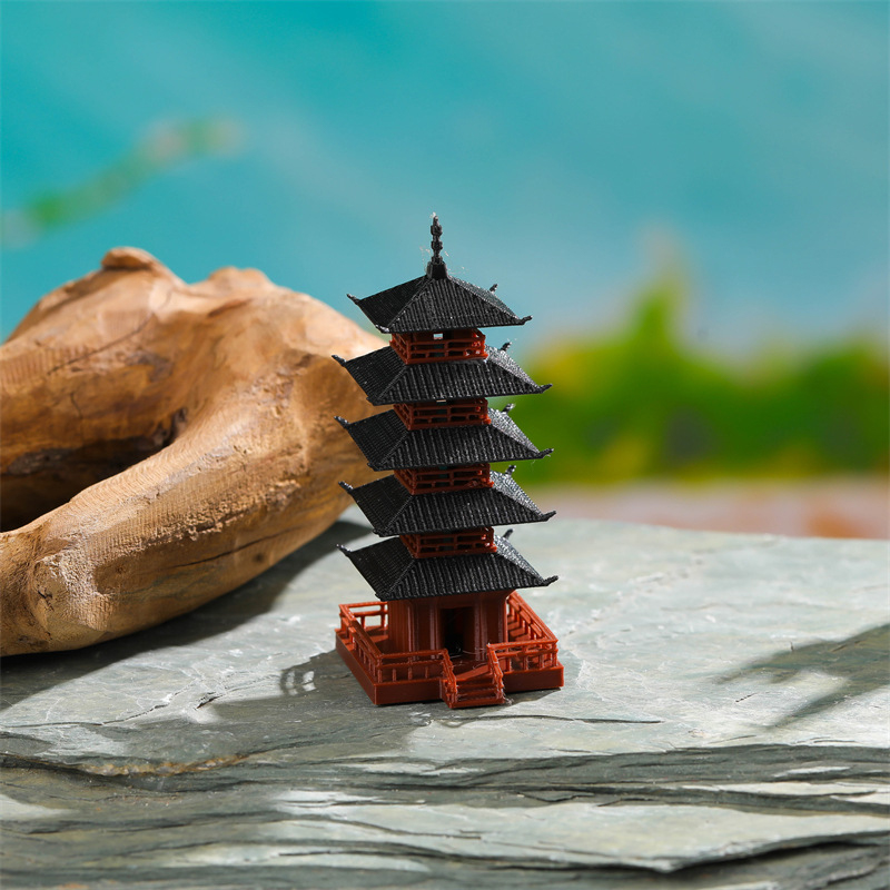정원 수족관 분재 장식 미니 탑 동상 중국 고대 건물  - Aquarium Planting 리뷰 및 가격