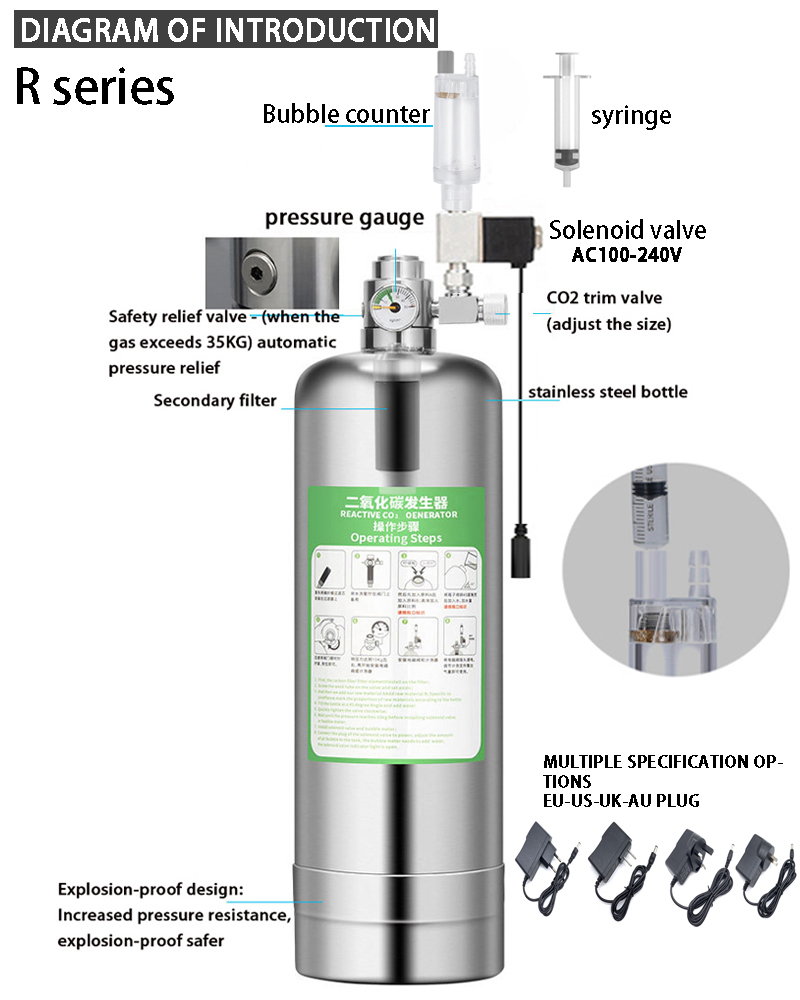 수족관 CO2 발생기 시스템 키트 스테인레스 스틸 CO - Planted Aquarium Co2 Kit 리뷰 및 가격