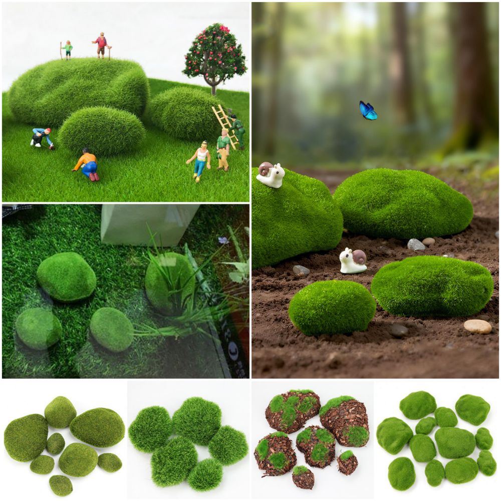 2/4/6/10PCS 녹색 인공 이끼 돌 마이크로 풍경 - Planted Aquarium With Rocks 리뷰 및 가격